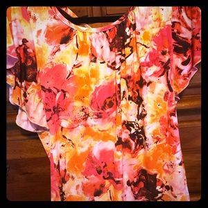 Detailed, floral dress top